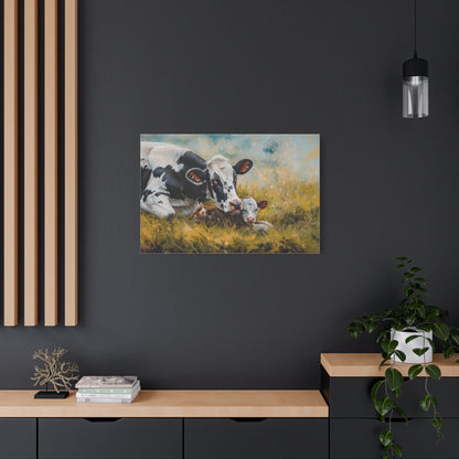 Holstein "Bella and Hazel" Friesian Cow Canvas 1.25"