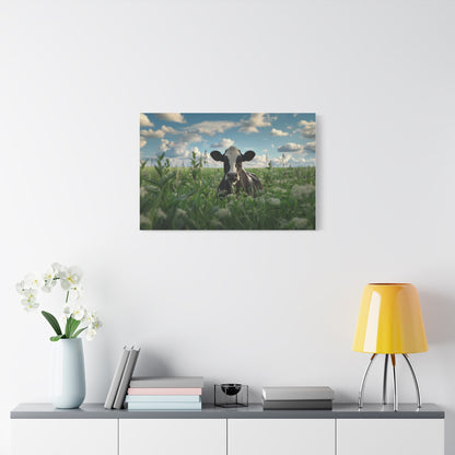 Holstein "Sky" Friesian Cow Canvas 1.25"