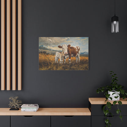 Holstein "Rosie and Pearl" Friesian Cow Canvas 1.25"