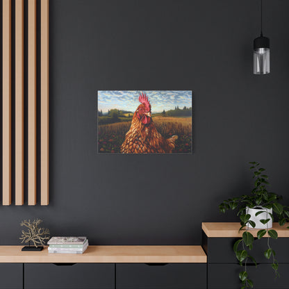 Rhode Island Red "Sunny" Chicken Canvas 1.25"