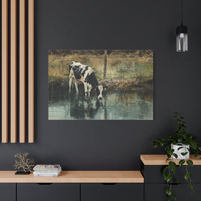 Holstein "River" Friesian Cow Canvas 1.25"