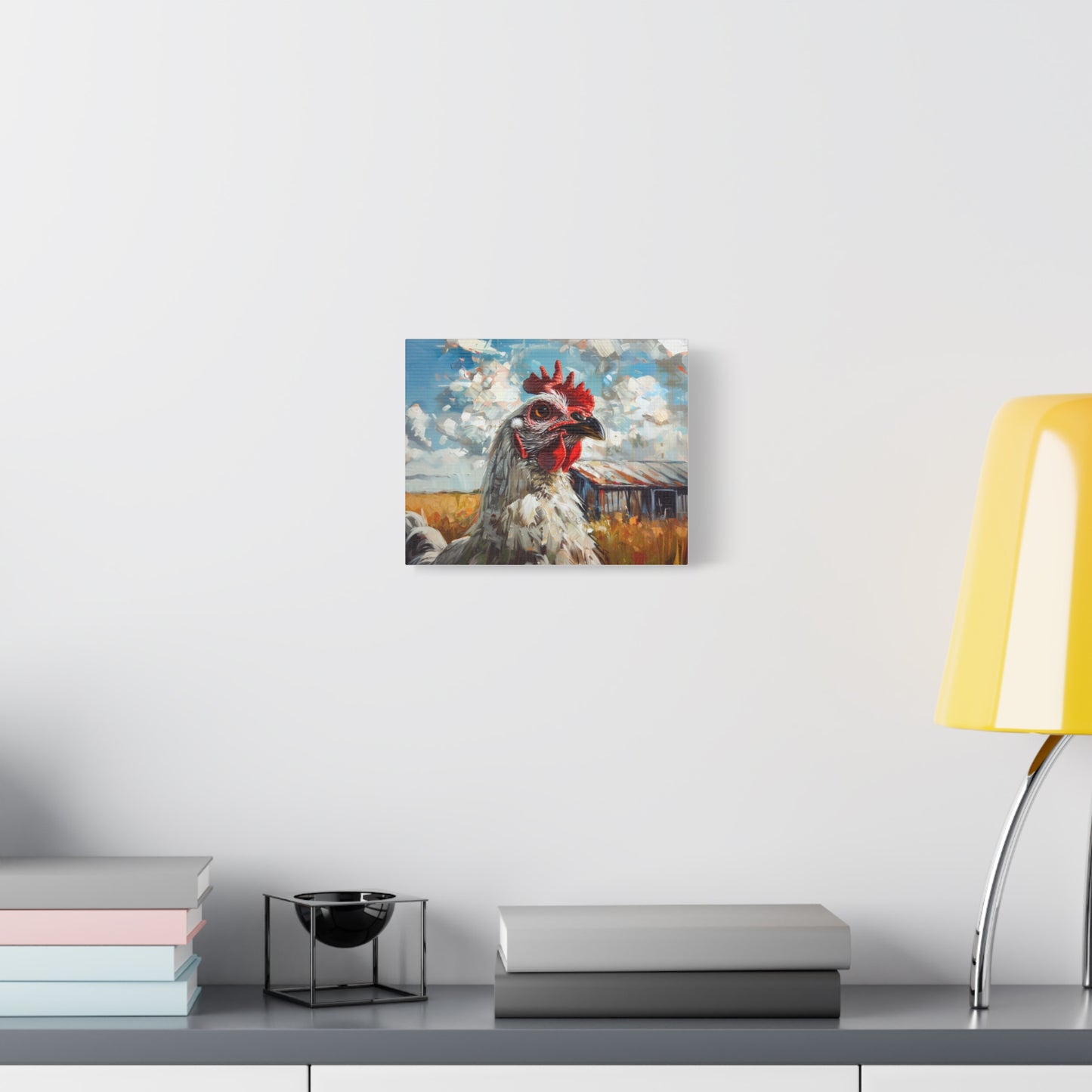 Leghorn "Cloud" Chicken Canvas 1.25"