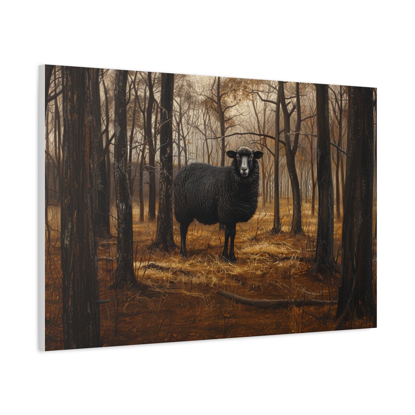 Black Welsh "Nova" Sheep Canvas 1.25"