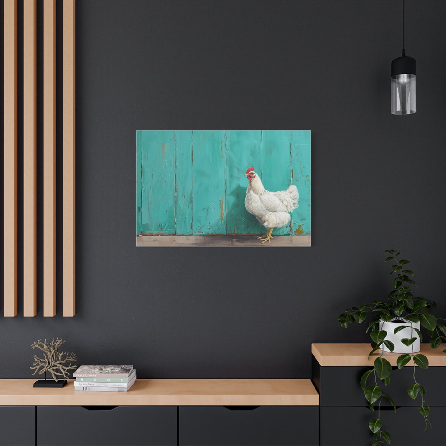 Leghorn "Pearl" Chicken Canvas 1.25"