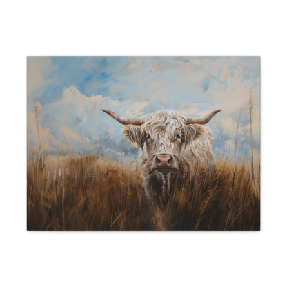 Highland "White Highlander" Cow Canvas 1.25"