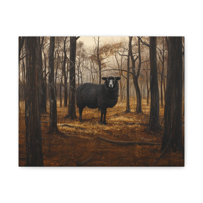 Black Welsh "Nova" Sheep Canvas 1.25"