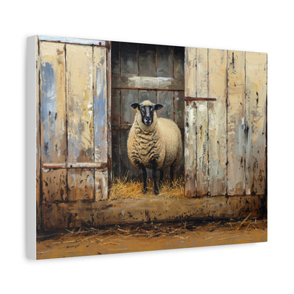 Suffolk "Sophie" Sheep Canvas 1.25"