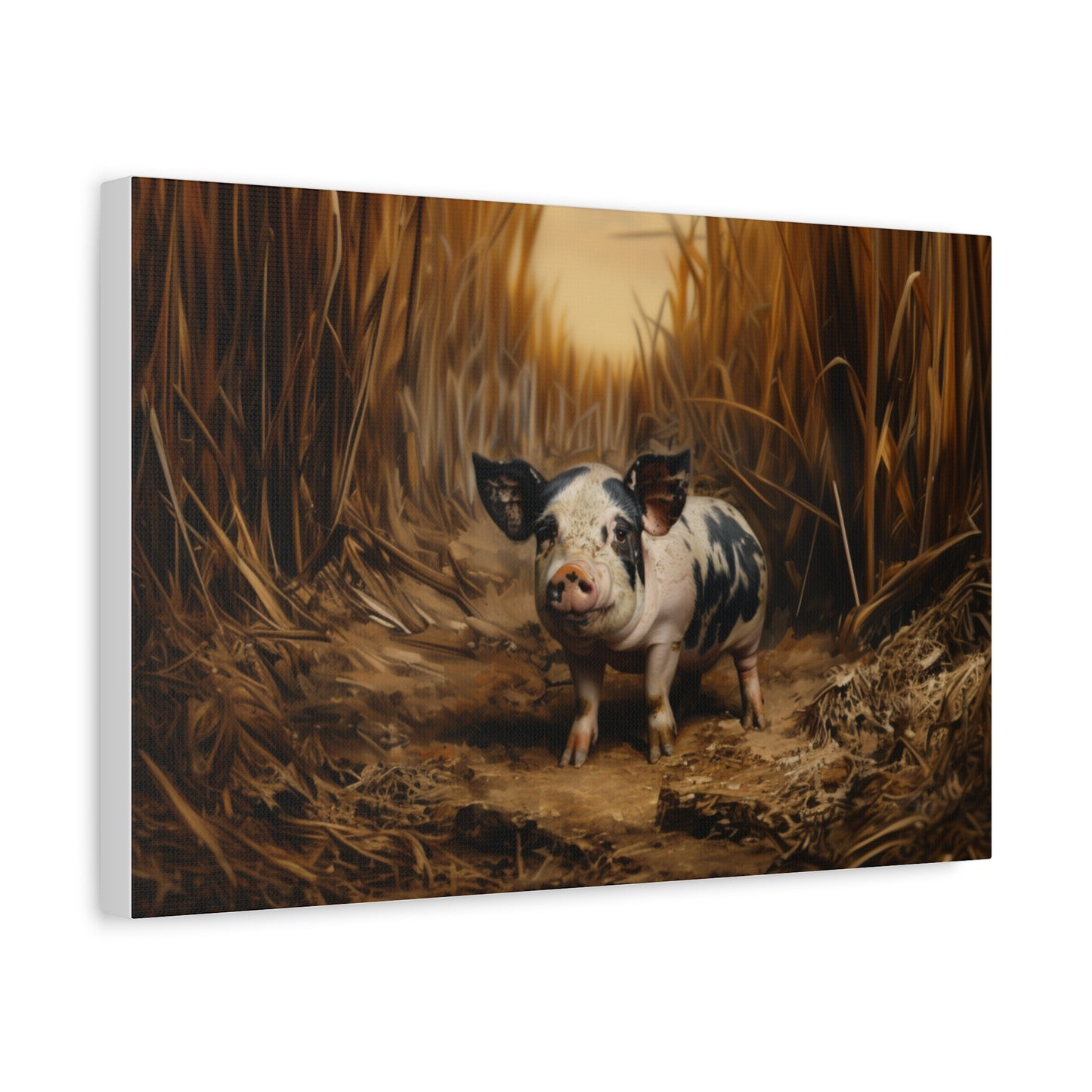 Gloucestershire "Runt" Pig Canvas 1.25"