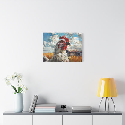 Leghorn "Cloud" Chicken Canvas 1.25"