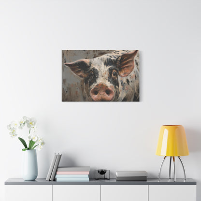 Gloucestershire "Luna" Pig Canvas 1.25"