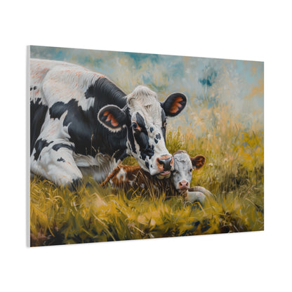 Holstein "Bella and Hazel" Friesian Cow Canvas 1.25"