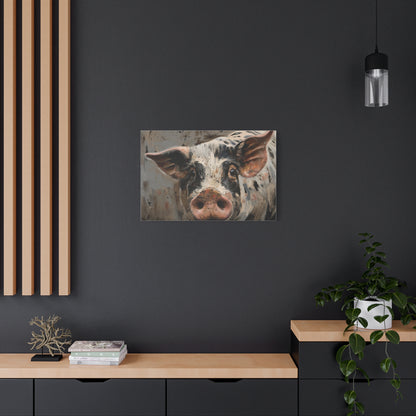 Gloucestershire "Luna" Pig Canvas 1.25"