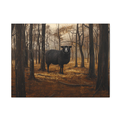 Black Welsh "Nova" Sheep Canvas 1.25"