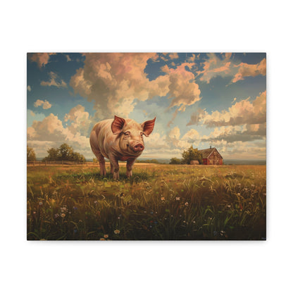 Yorkshire "Rupert" Pig Canvas 1.25"