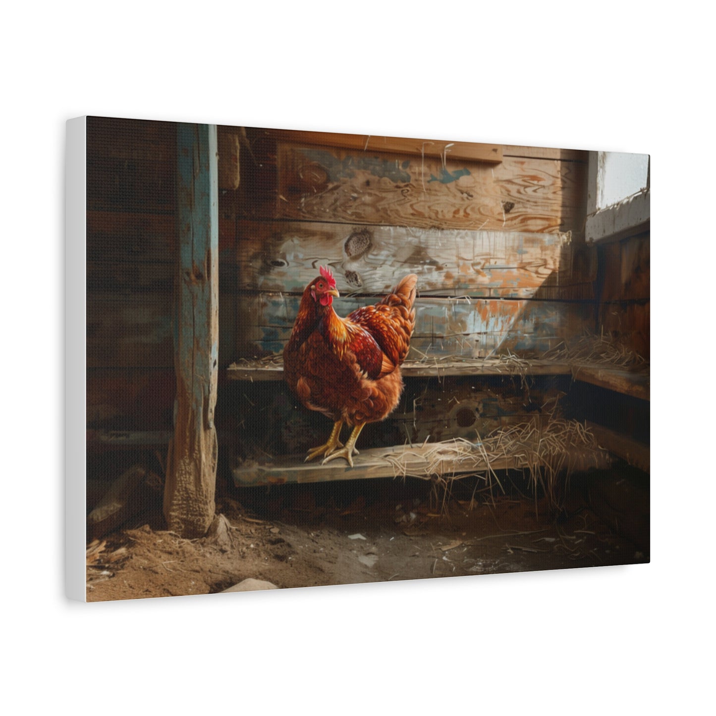 Rhode Island Red "Henny Penny" Chicken Canvas 1.25"