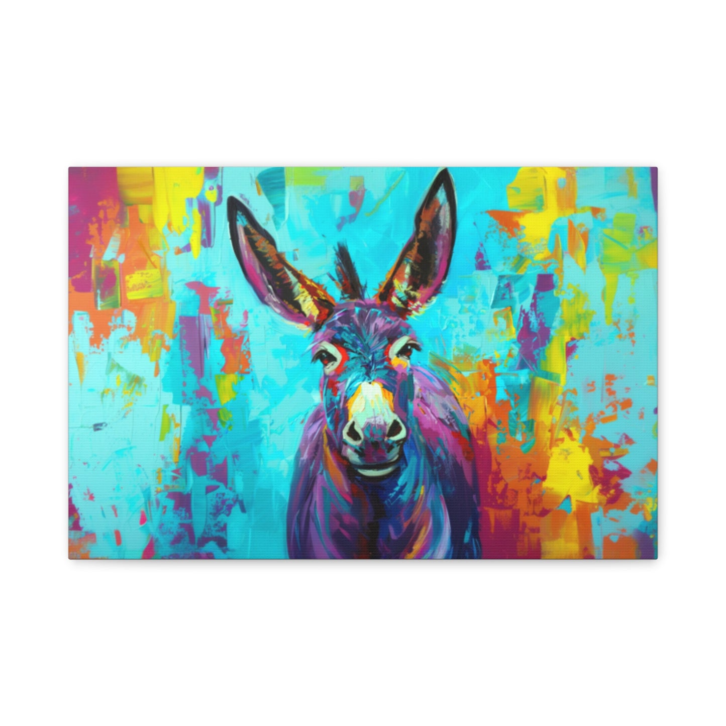 Donkey "Confetti" Fauvism Canvas 1.25"