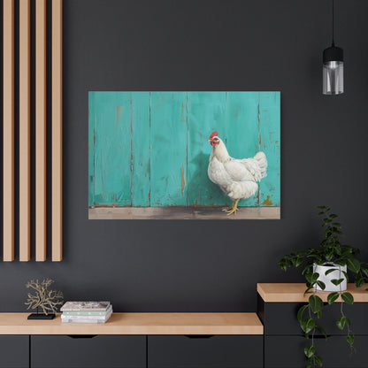 Leghorn "Pearl" Chicken Canvas 1.25"