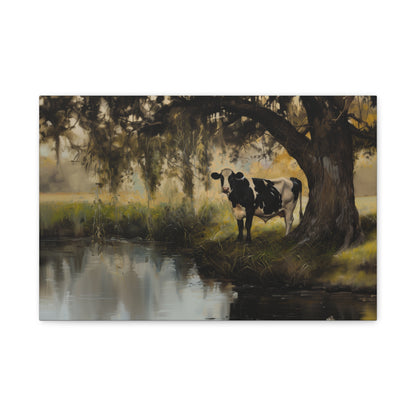 Holstein "Willow" Friesian Cow Canvas 1.25"