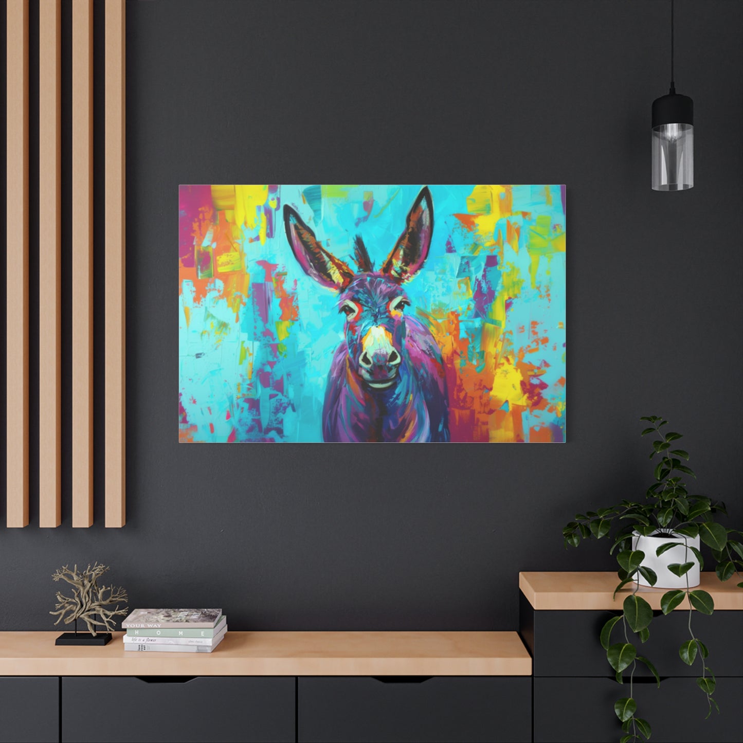 Donkey "Confetti" Fauvism Canvas 1.25"