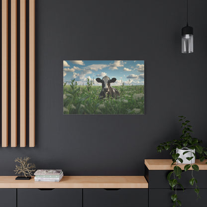 Holstein "Sky" Friesian Cow Canvas 1.25"