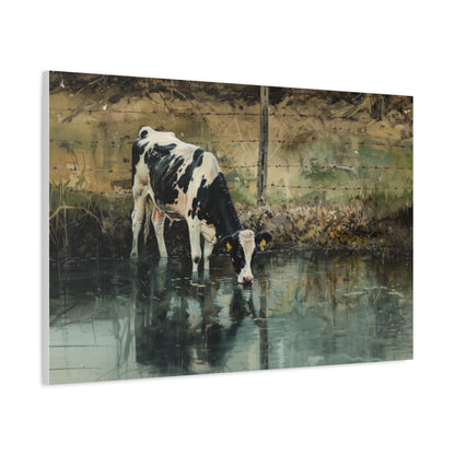 Holstein "River" Friesian Cow Canvas 1.25"