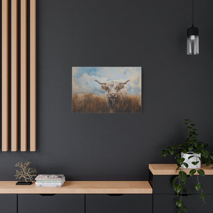 Highland "White Highlander" Cow Canvas 1.25"