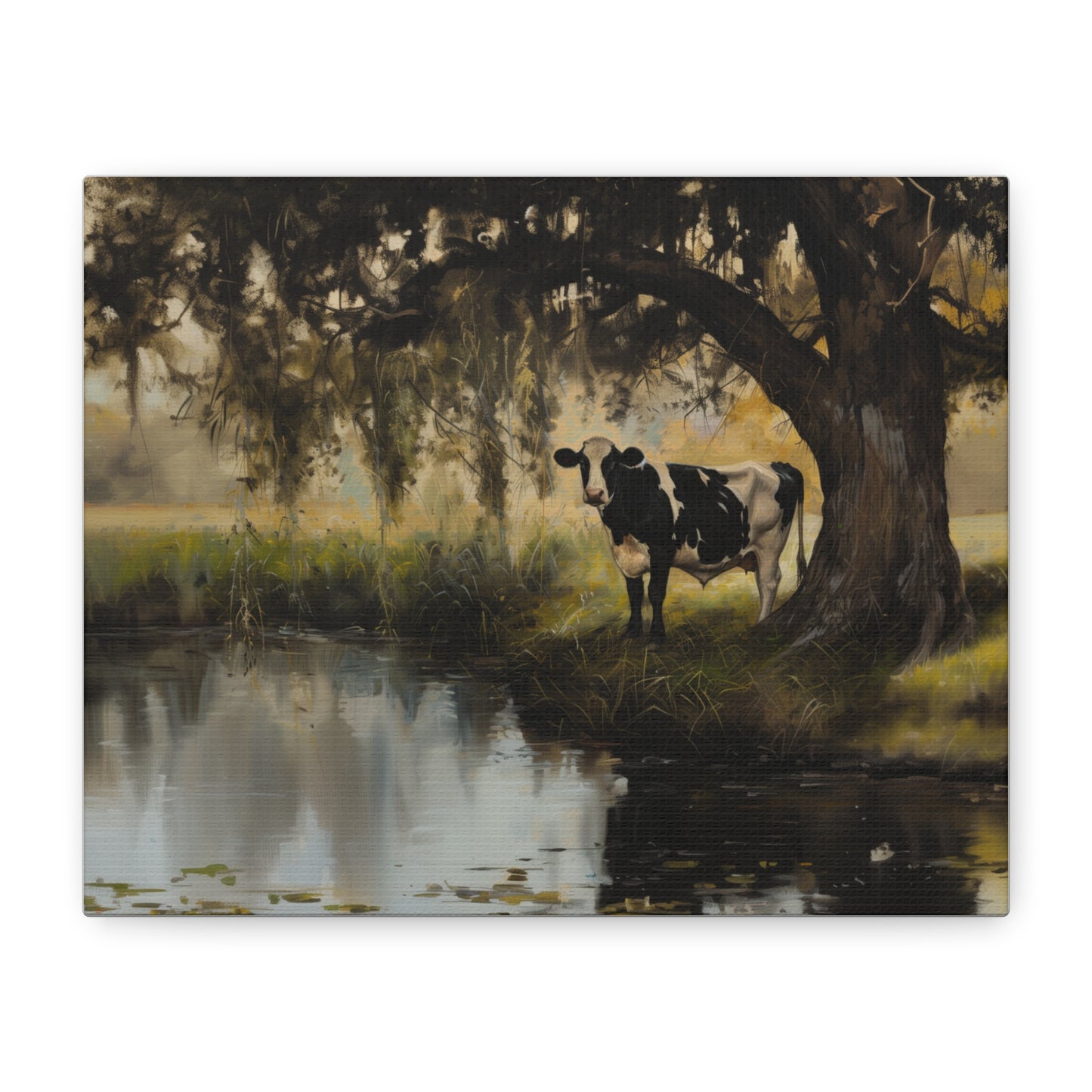 Holstein "Willow" Friesian Cow Canvas 1.25"