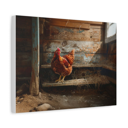 Rhode Island Red "Henny Penny" Chicken Canvas 1.25"