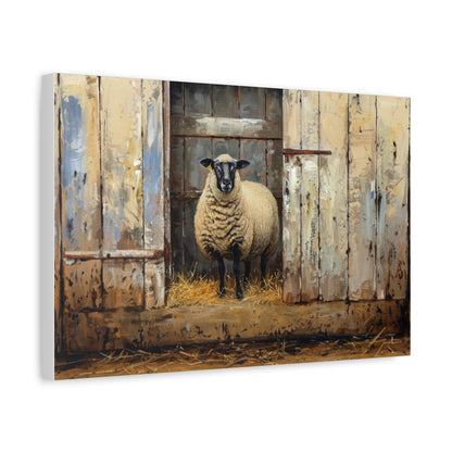 Suffolk "Sophie" Sheep Canvas 1.25"