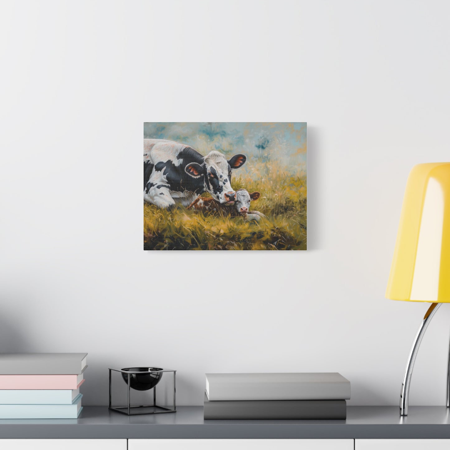 Holstein "Bella and Hazel" Friesian Cow Canvas 1.25"