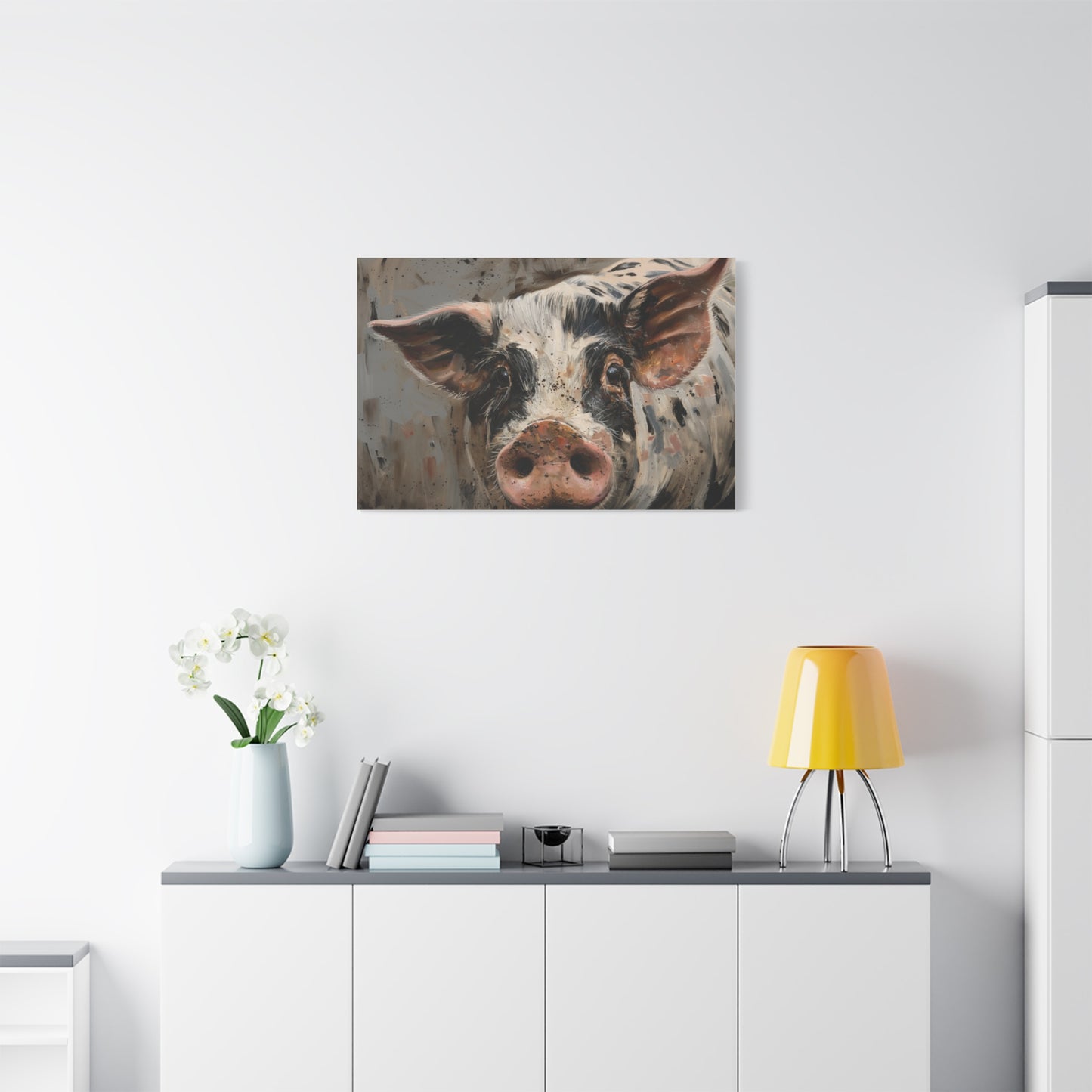 Gloucestershire "Luna" Pig Canvas 1.25"