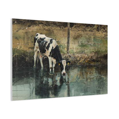 Holstein "River" Friesian Cow Canvas 1.25"