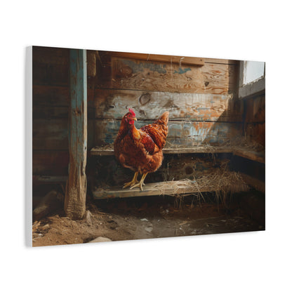 Rhode Island Red "Henny Penny" Chicken Canvas 1.25"