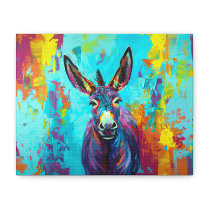 Donkey "Confetti" Fauvism Canvas 1.25"