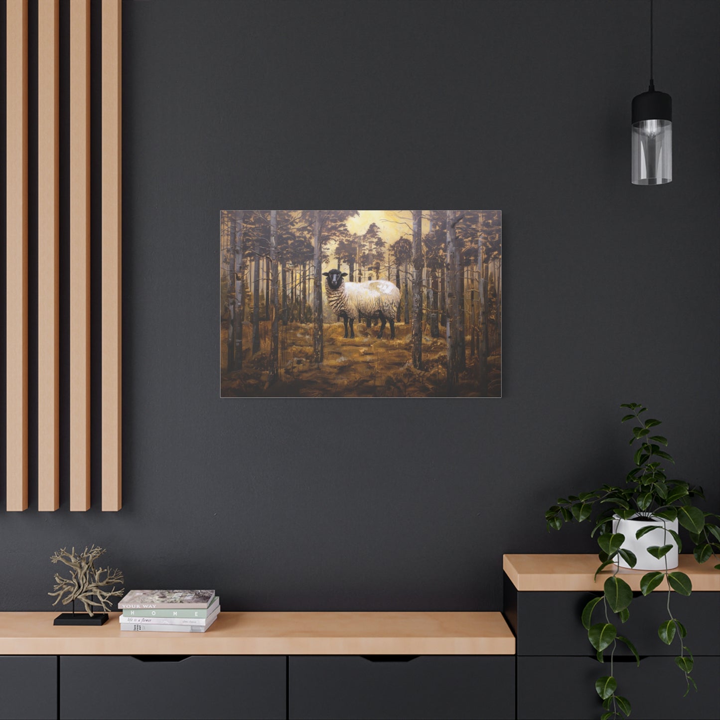 Suffolk "Jasper" Sheep Canvas 1.25"