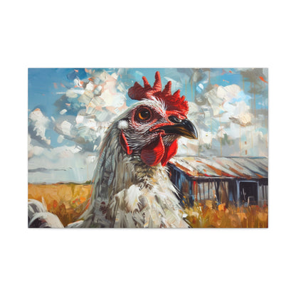 Leghorn "Cloud" Chicken Canvas 1.25"