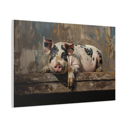 Gloucestershire "Millie" Pig Canvas 1.25"