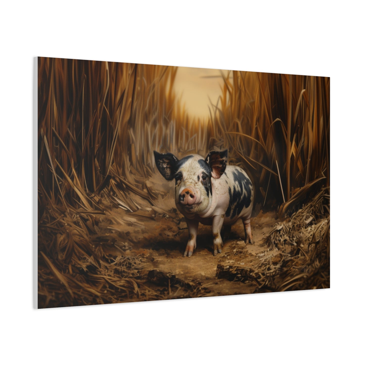 Gloucestershire "Runt" Pig Canvas 1.25"