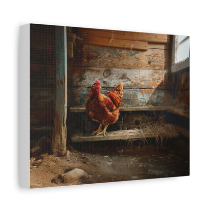 Rhode Island Red "Henny Penny" Chicken Canvas 1.25"