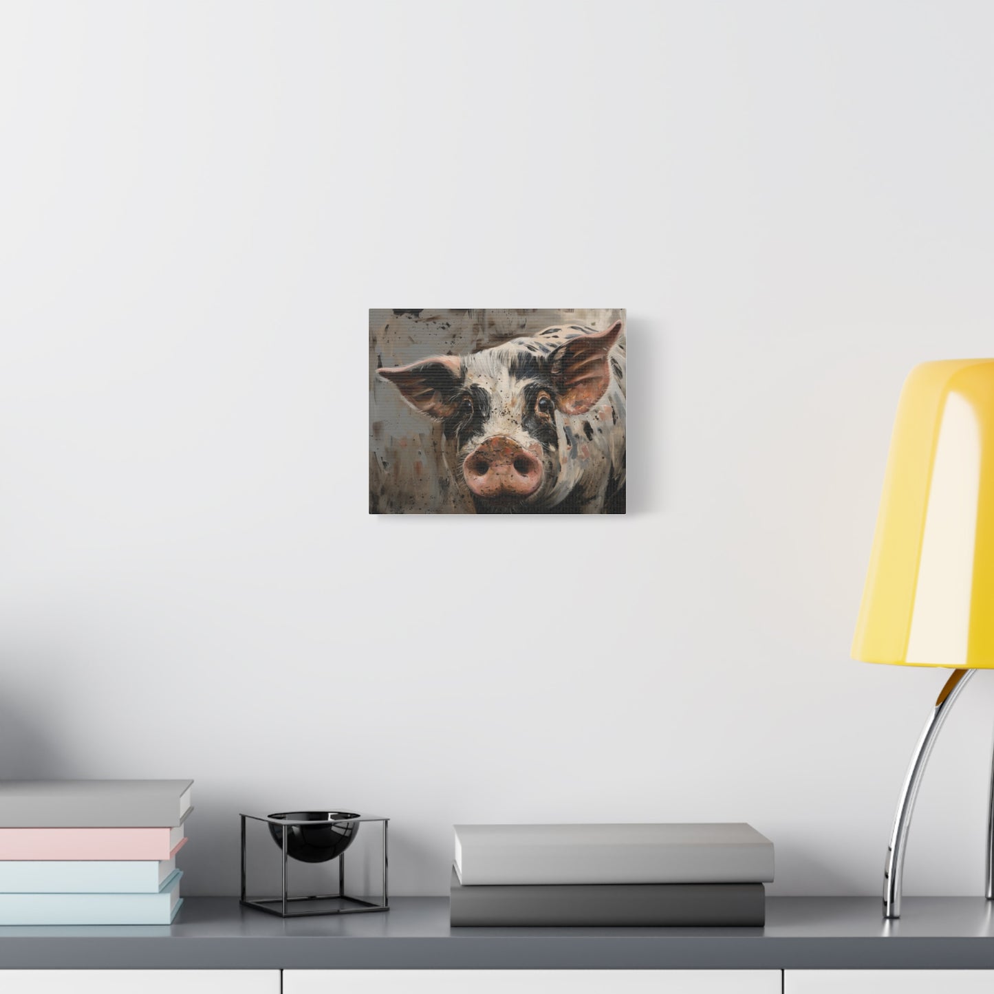 Gloucestershire "Luna" Pig Canvas 1.25"