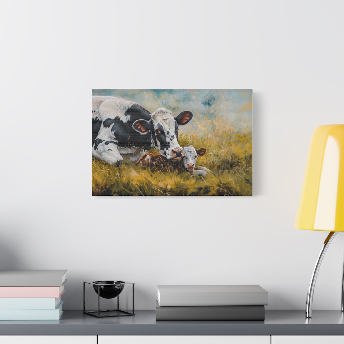 Holstein "Bella and Hazel" Friesian Cow Canvas 1.25"