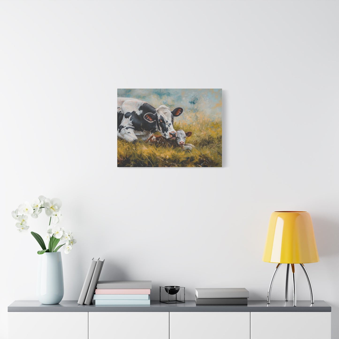 Holstein "Bella and Hazel" Friesian Cow Canvas 1.25"