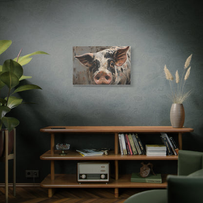 Gloucestershire "Luna" Pig Canvas 1.25"