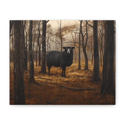 Black Welsh "Nova" Sheep Canvas 1.25"