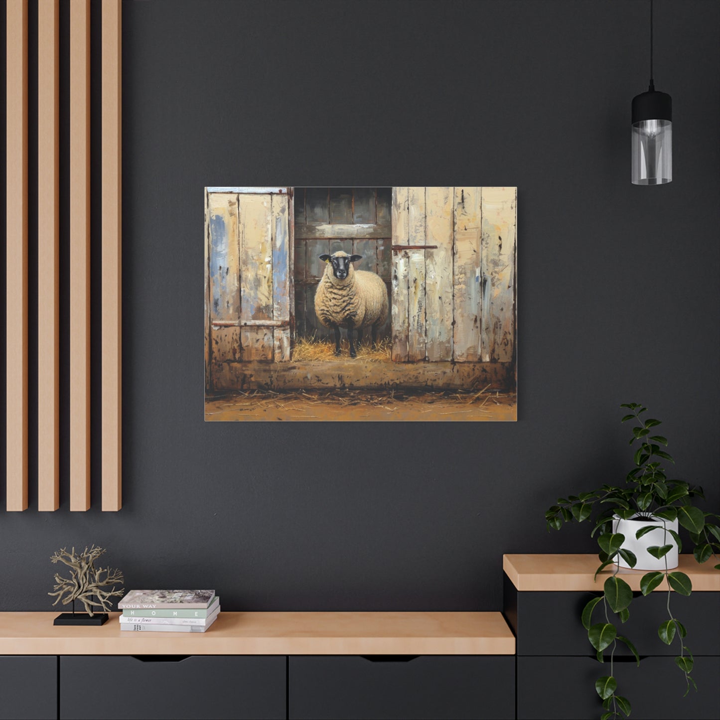 Suffolk "Sophie" Sheep Canvas 1.25"