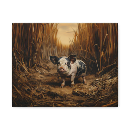 Gloucestershire "Runt" Pig Canvas 1.25"