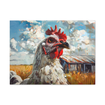 Leghorn "Cloud" Chicken Canvas 1.25"