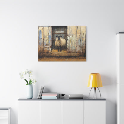 Suffolk "Sophie" Sheep Canvas 1.25"