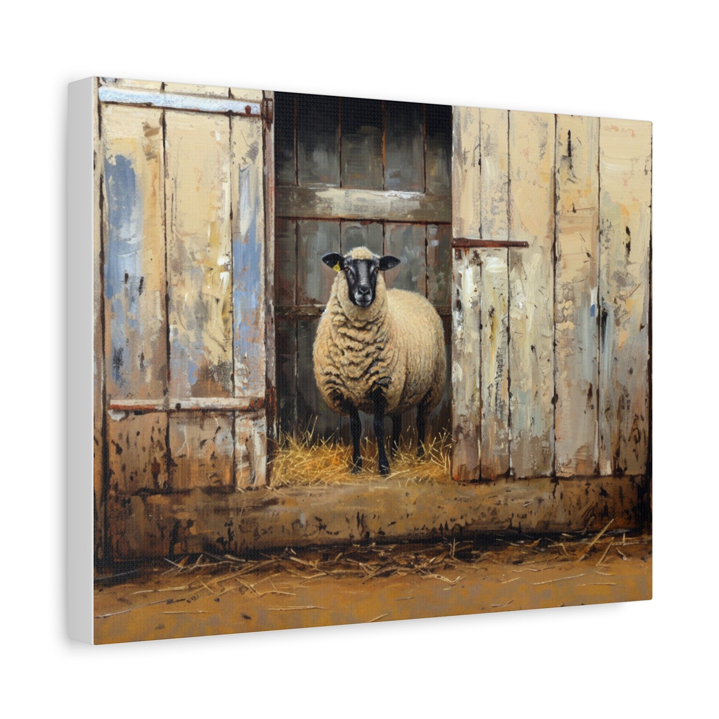 Suffolk "Sophie" Sheep Canvas 1.25"