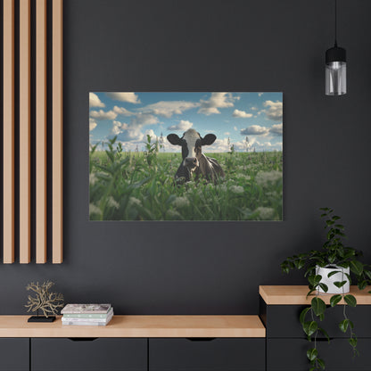 Holstein "Sky" Friesian Cow Canvas 1.25"